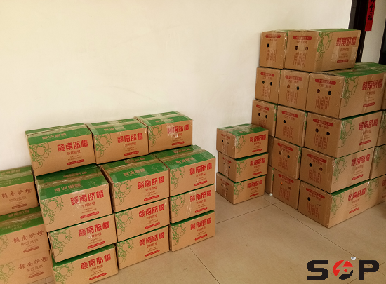 SOP员工打包的脐橙